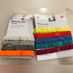 Lululemon Skinny Scrunchies set of 9 NEW